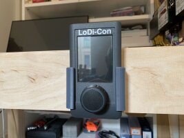 Halterung V1 für den LoDi-Con Handregler - Blau ( Durchscheinend ) - Breite 84mm Blau