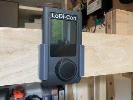 Halterung V1 für den LoDi-Con Handregler - Blau ( Durchscheinend ) - Breite 84mm Blau